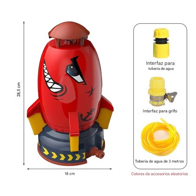 AQUA ROCKET - Bala Cohete juguete Aspersor de agua