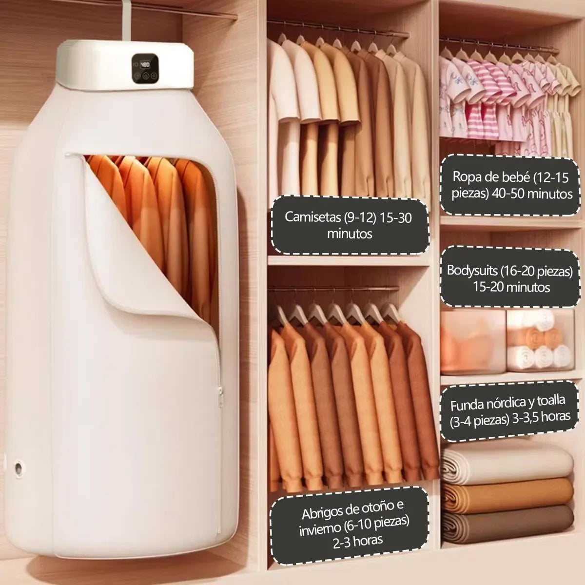 Secabox® Secadora y esterilizadora De Ropa Eléctrica Portátil