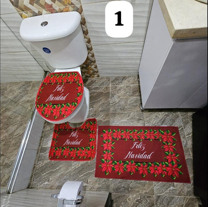 SET 3 PIEZAS NAVIDEÑO PARA BAÑO