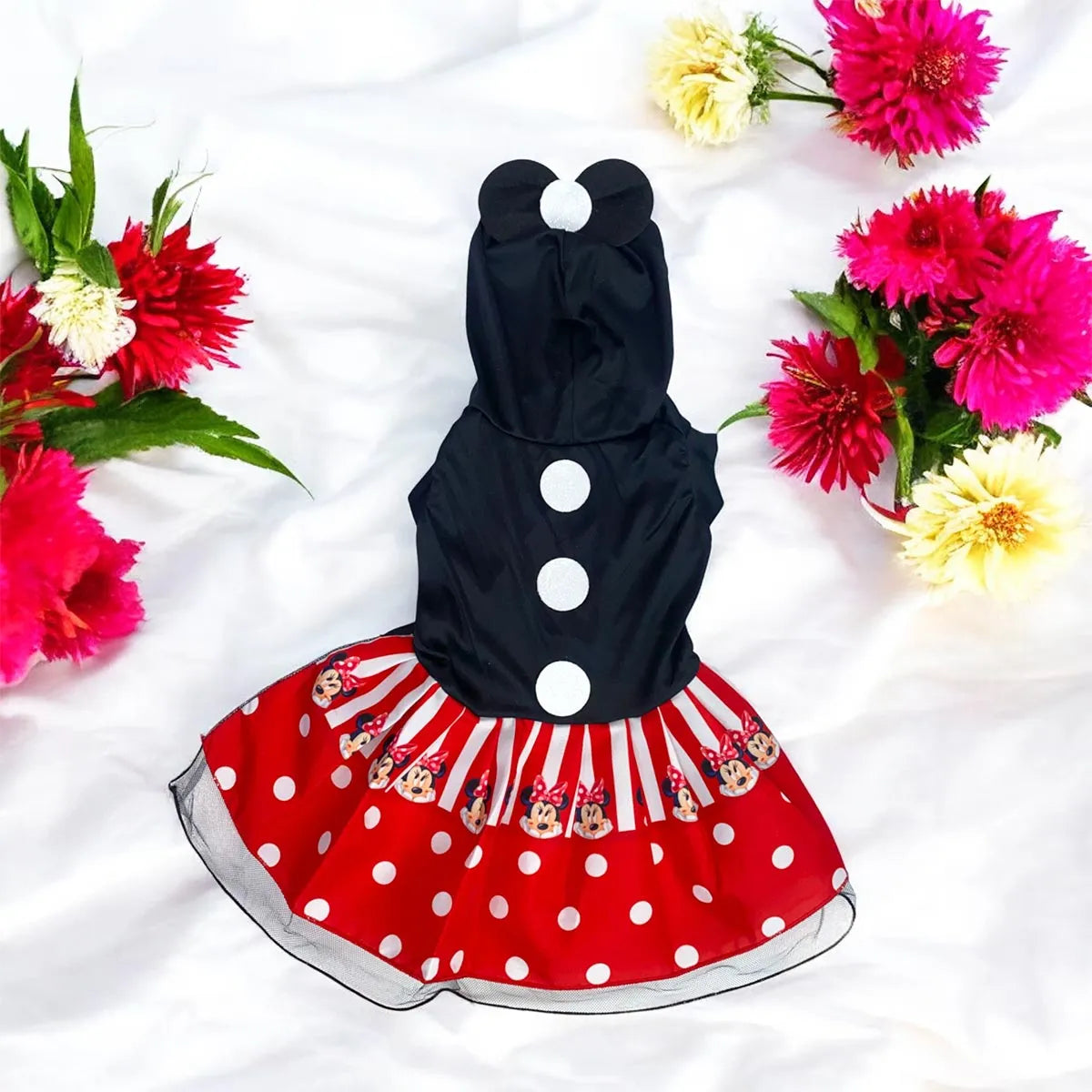 Disfraz Mascotas De Minnie Halloween (Gato y perro)
