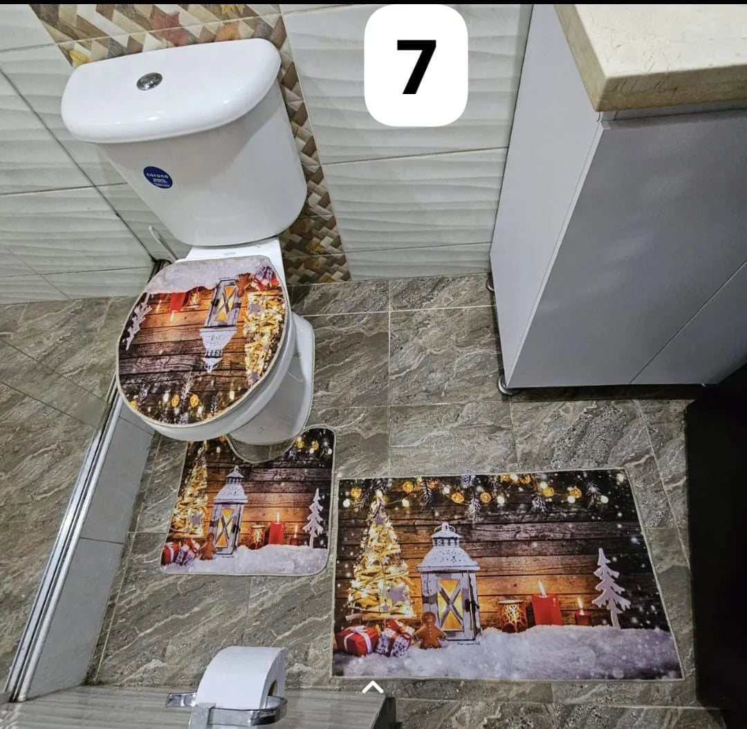 SET 3 PIEZAS NAVIDEÑO PARA BAÑO