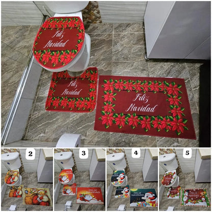 SET 3 PIEZAS NAVIDEÑO PARA BAÑO