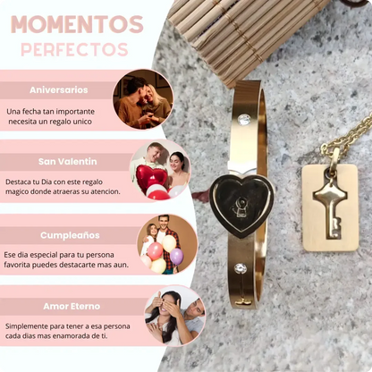 LockedLove™ | Pulsera y Collar con llave