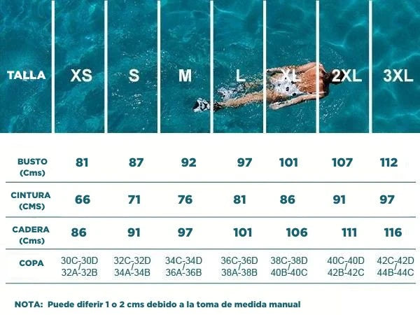 Monokini tipo pareo graduable con control de abdomen