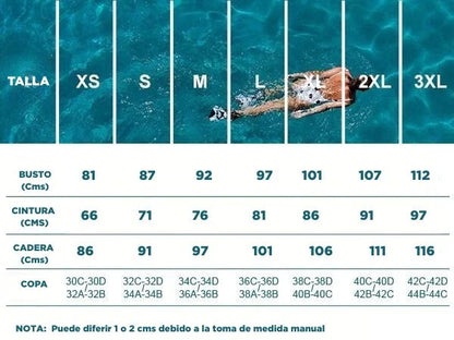 Monokini tipo pareo graduable con control de abdomen