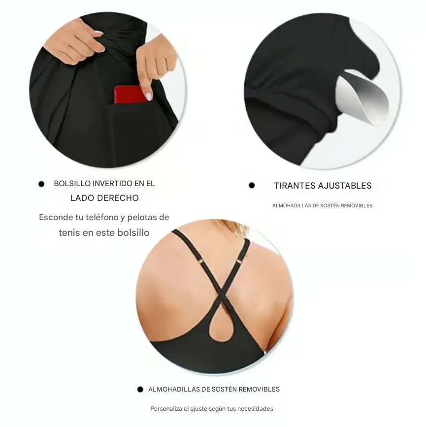 Vestido Romper espalda descubierta con control abdomen