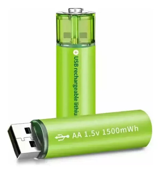 ECOCHARGE AA - Baterias Pilas Usb Recargables X 2 UNIDADES