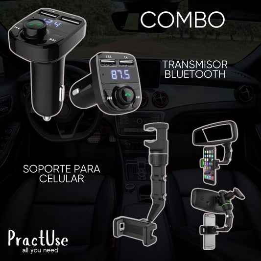 SmartCar™ - Conduce Seguro, Conecta Fácil (Combo Soporte + Transmisor)